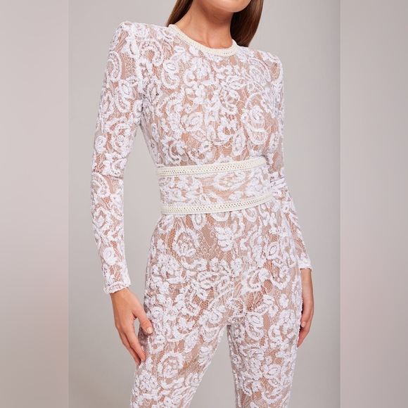 Nadine Merabi White Bella Jumpsuit - Picture 3 of 9